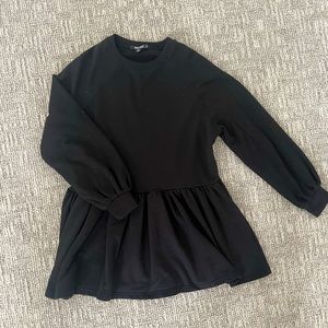 Black peplum sweatshirt